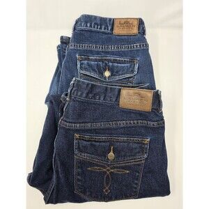 Lauren Ralph Lauren Classic Bootcut Jeans Sz 16 Med & Dark Wash 2 Pair High Rise